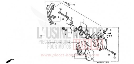 FRONT BRAKE CALIPER (L.) CBF600SA5 de 2005